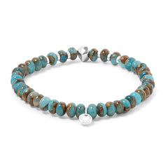 Nepal Nugget Beaded Bracelet With Blue Jasper