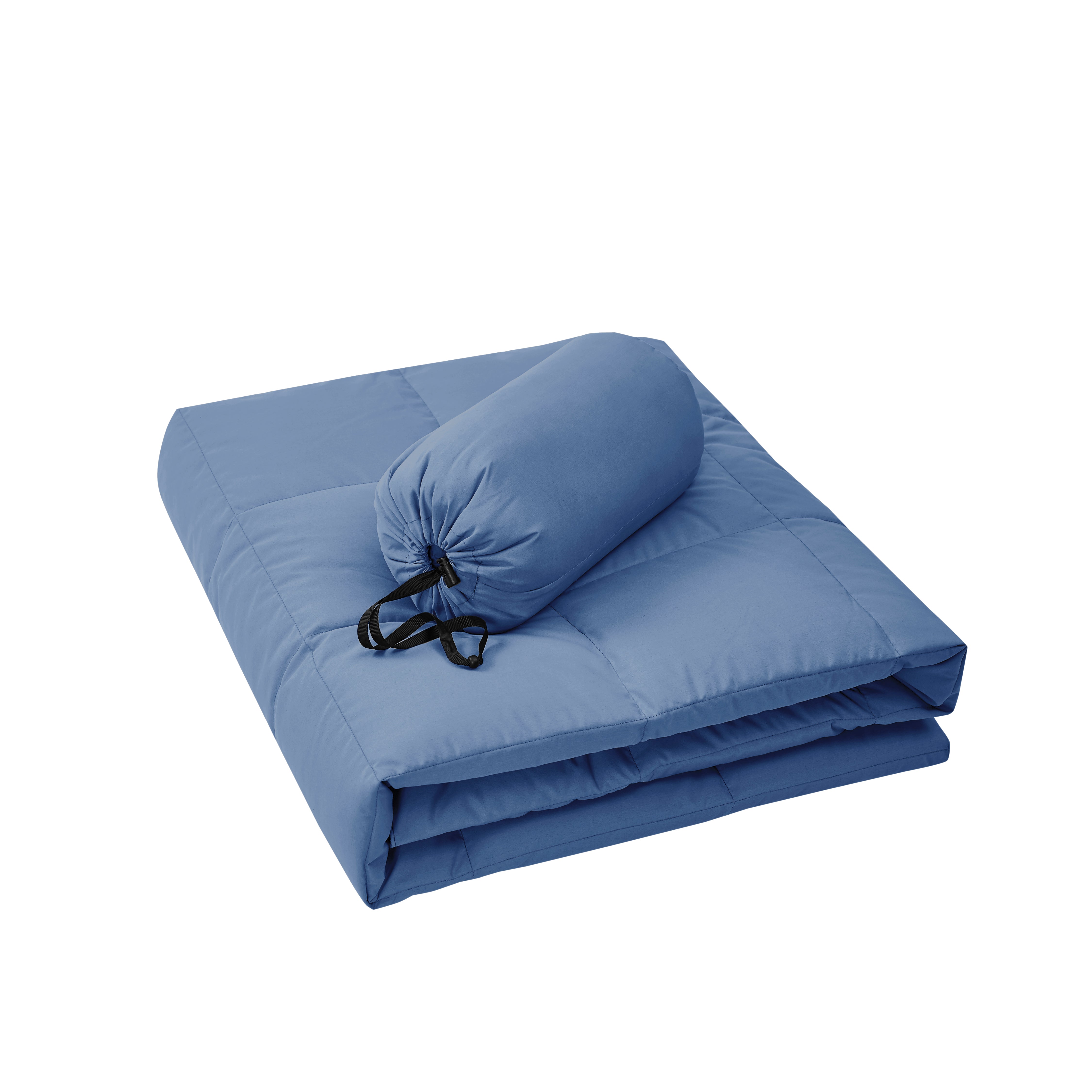  Beautyrest 650 Fill Power Packable Down Throw With Pouch - Blue - Bonton