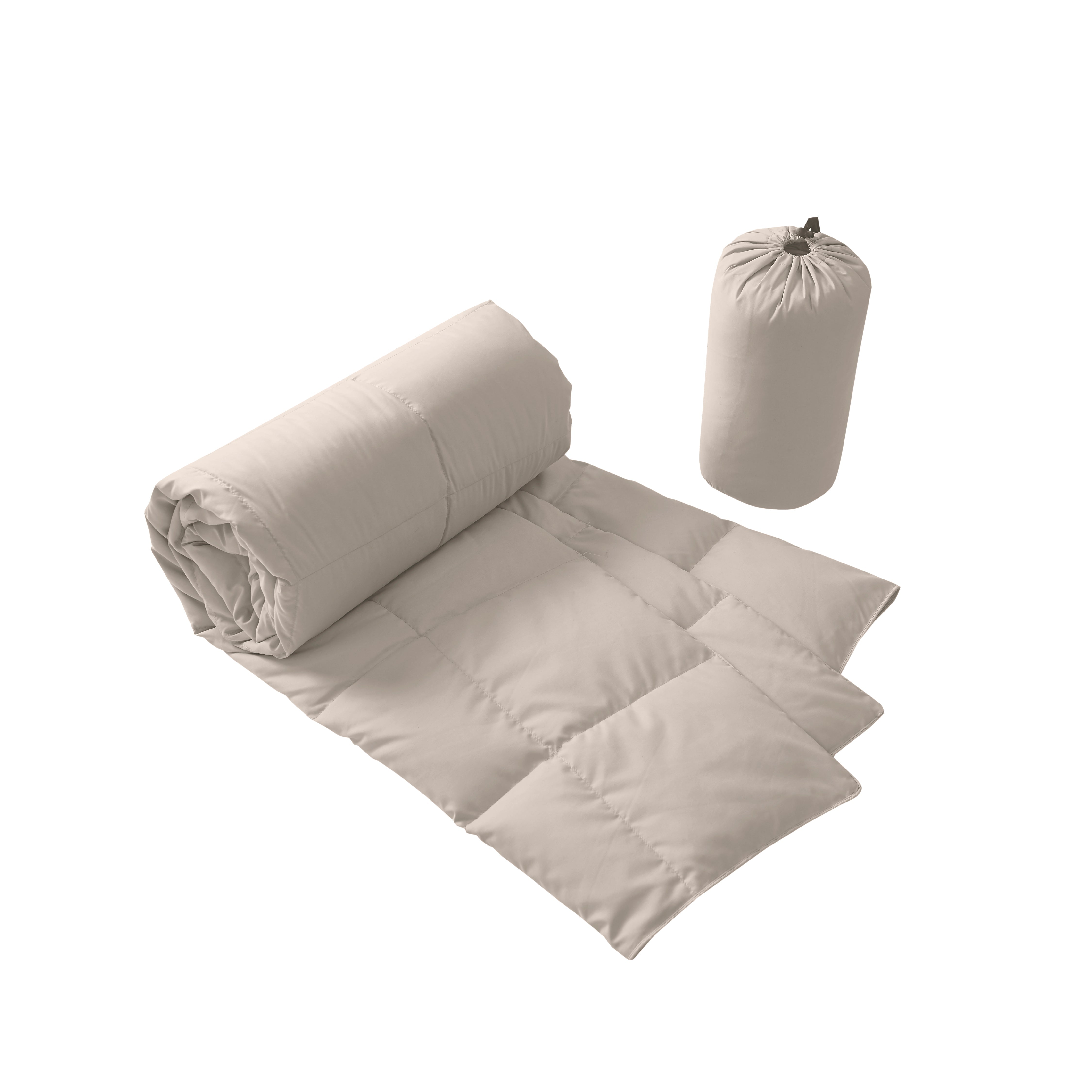  Beautyrest 650 Fill Power Packable Down Throw With Pouch - Gray - Bonton