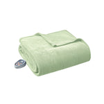 Electric Micro Fleece Heated Blanket Green