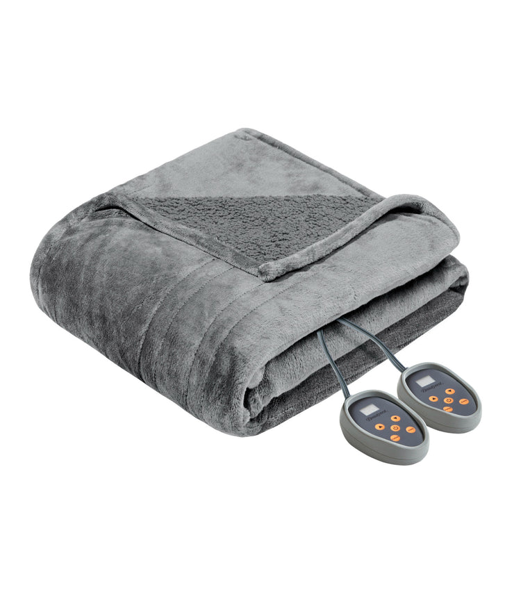 Heated Microlight to Berber Blanket Grey