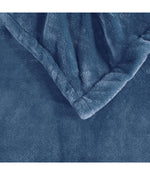 Heated Plush Blanket Sapphire Blue