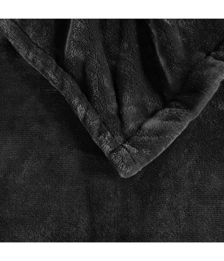 Heated Plush Blanket Black