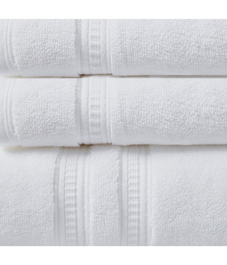Plume 100% Cotton Feather Touch Antimicrobial Towel 6 Piece Set White