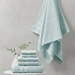 Plume 100% Cotton Feather Touch Antimicrobial Towel 6 Piece Set Seafoam