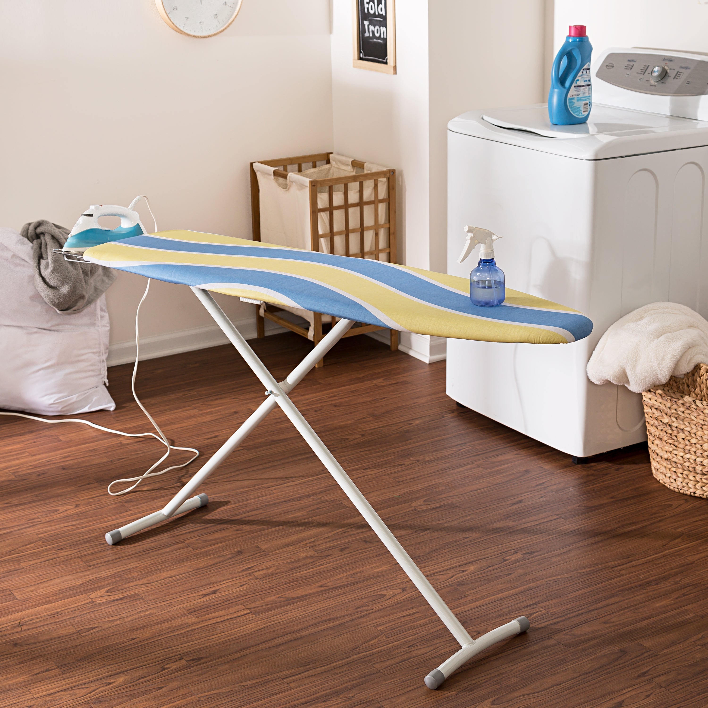  Honey-Can-Do Ironing Board with Iron Rest - Blue - Bonton