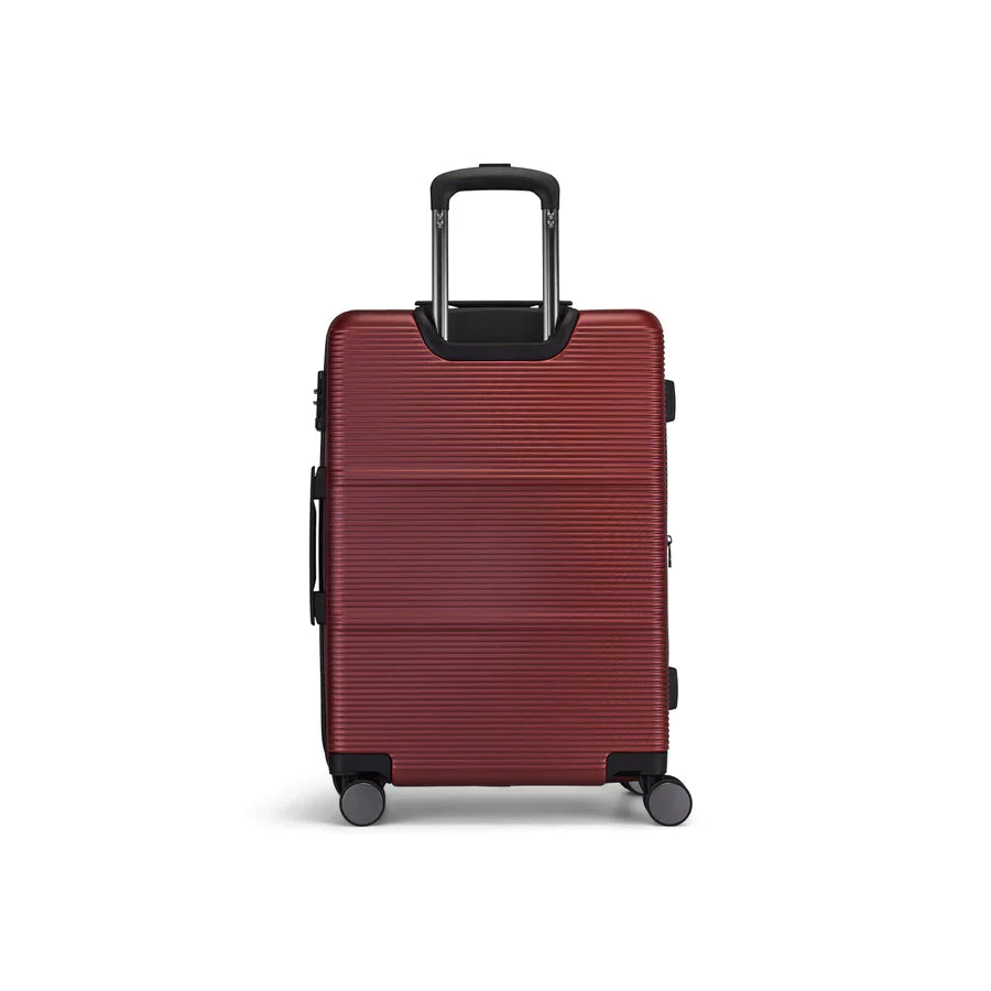  Bugatti Brussels 3 Piece Luggage set - ABS/PC blend - Deep Red - Bonton