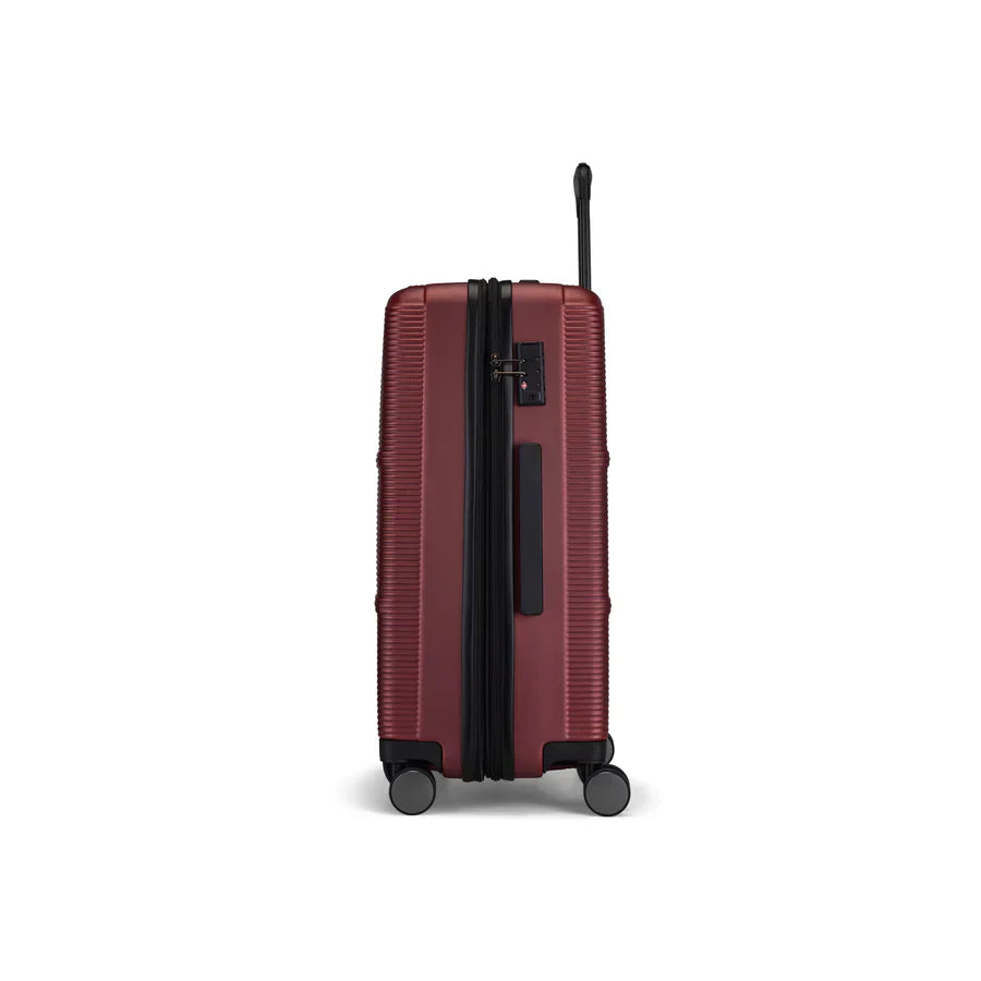  Bugatti Brussels 3 Piece Luggage set - ABS/PC blend - Deep Red - Bonton