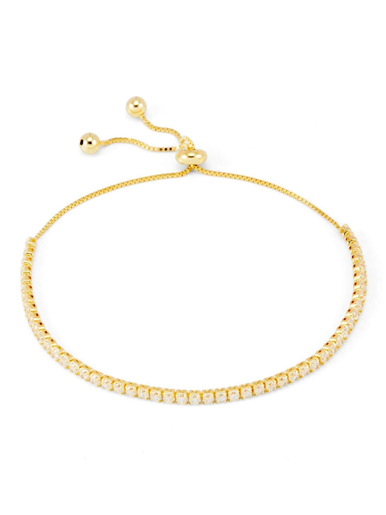  Relativity Thin Gold Bolo Bracelet | Beaded - Silver - Bonton