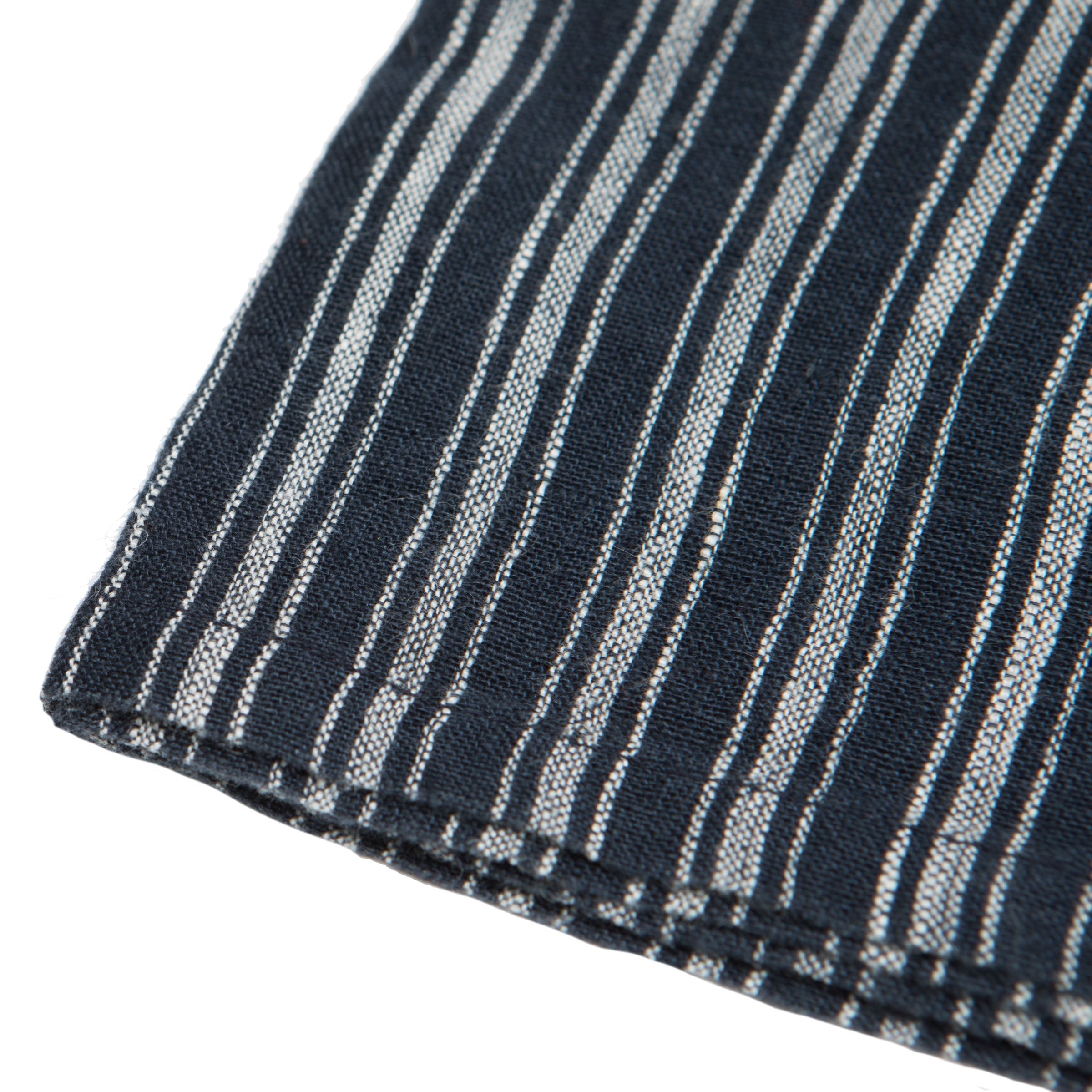  Couleur Nature Boat Stripe Linen Napkins Set of 4 - Indigo/White - Bonton