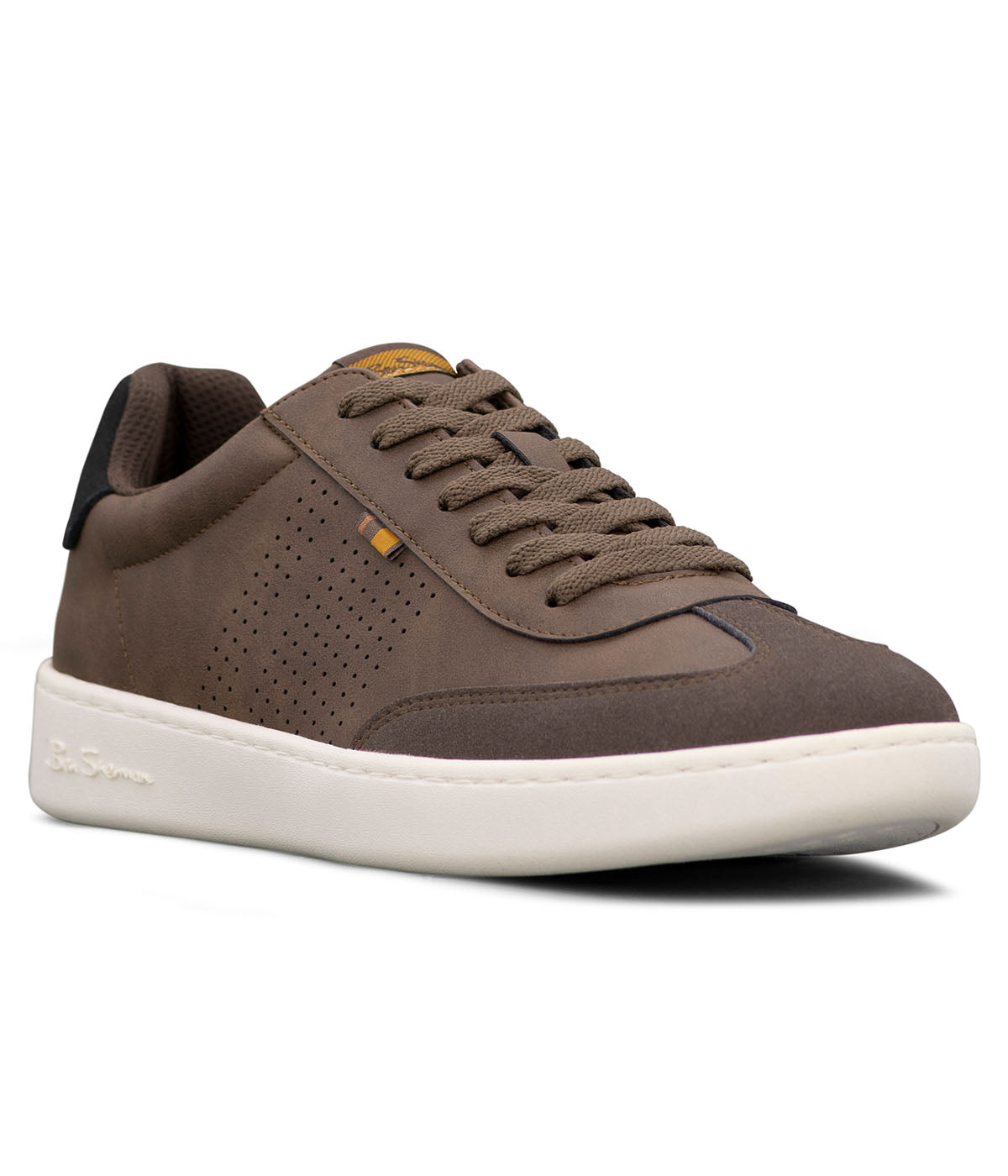  Ben Sherman Glasgow T Toe Lace Up Sneaker - Coffee Black - Bonton