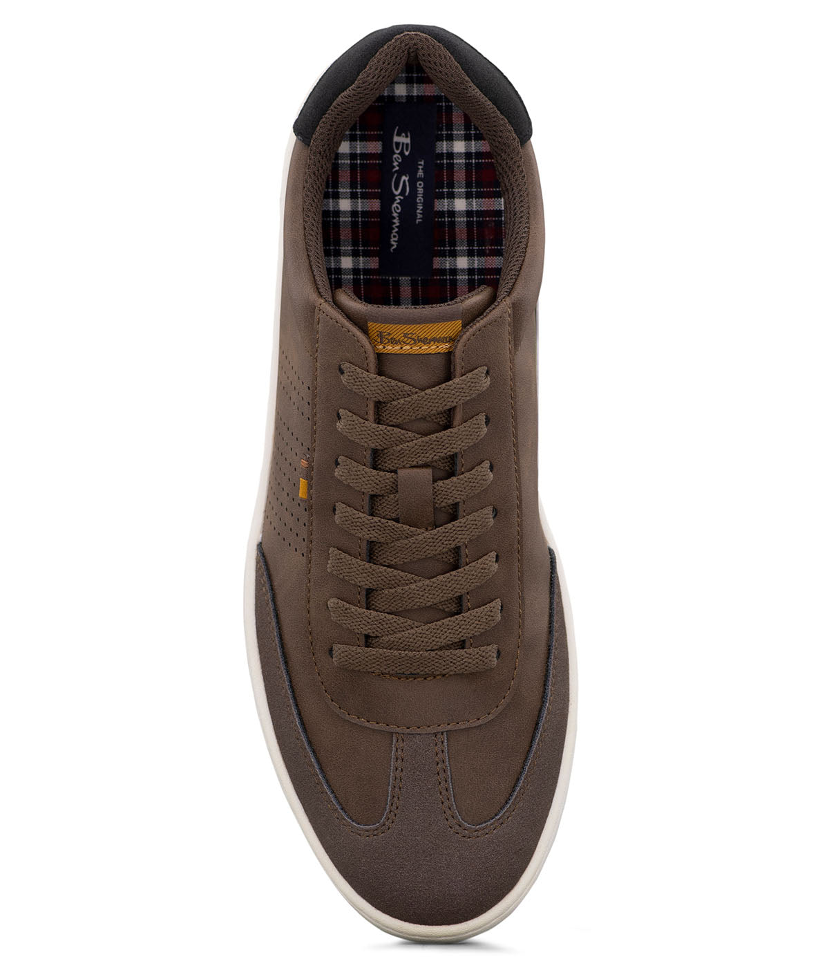  Ben Sherman Glasgow T Toe Lace Up Sneaker - Coffee Black - Bonton