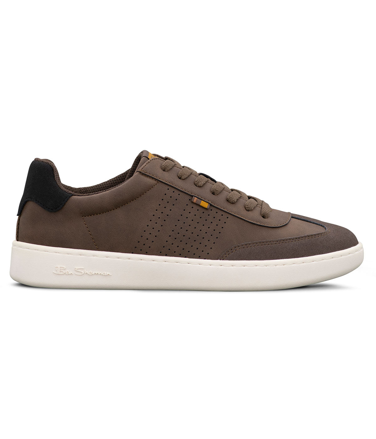  Ben Sherman Glasgow T Toe Lace Up Sneaker - Coffee Black - Bonton