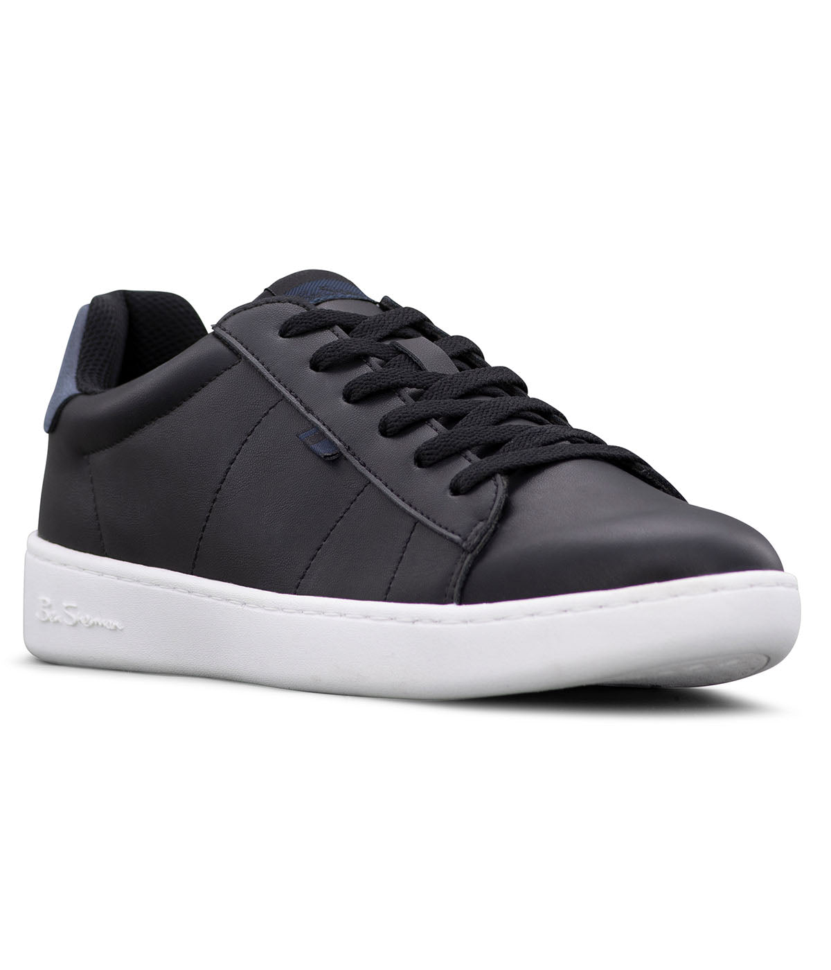  Ben Sherman Hampton Plain Toe Lace Up Sneaker - Black White Navy - Bonton