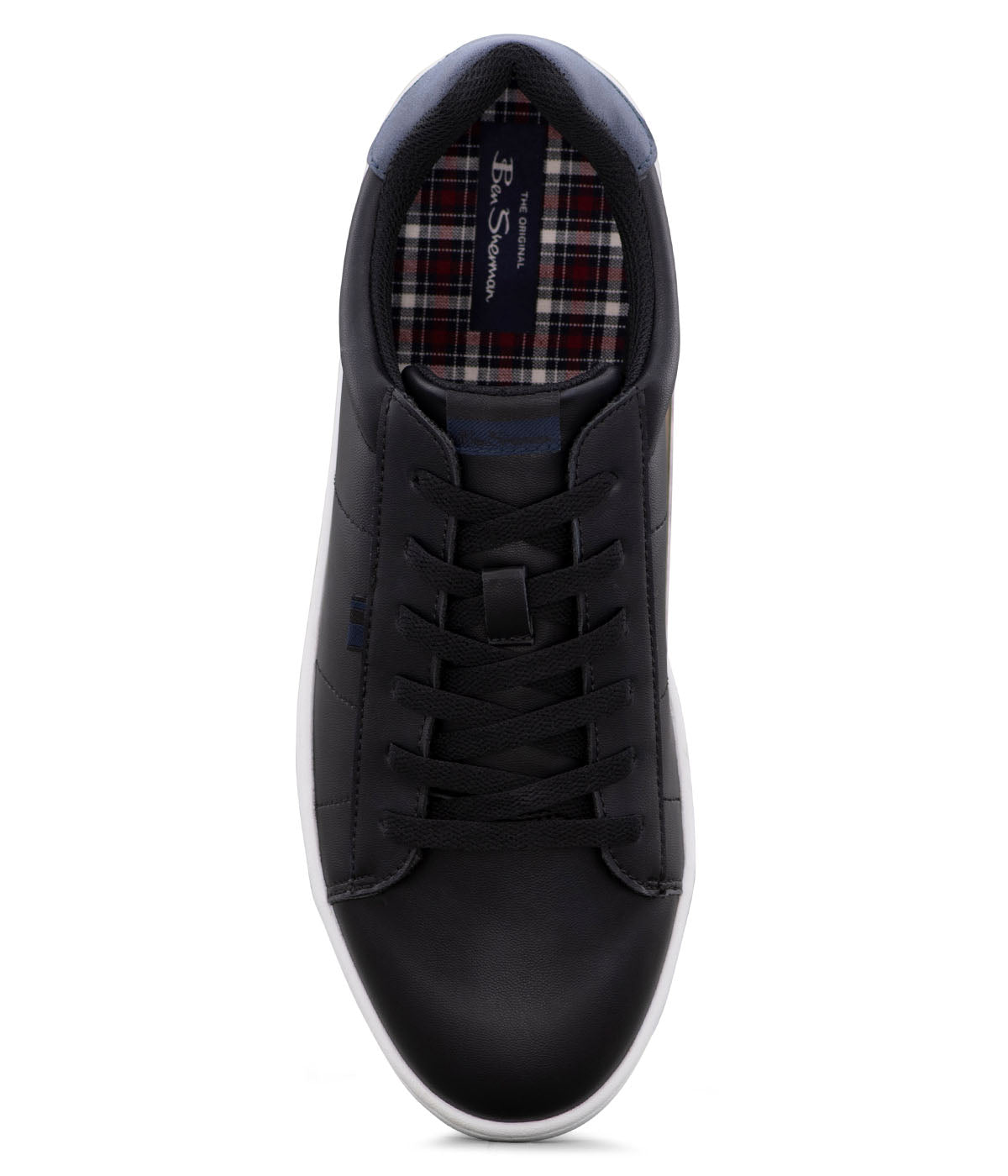  Ben Sherman Hampton Plain Toe Lace Up Sneaker - Black White Navy - Bonton