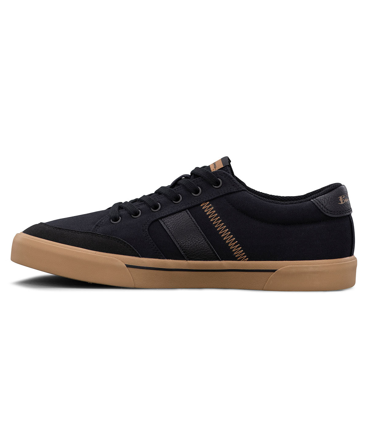  Ben Sherman Hawthorn Lace Up Canvas Sneaker - Black Toasted Coconut - Bonton