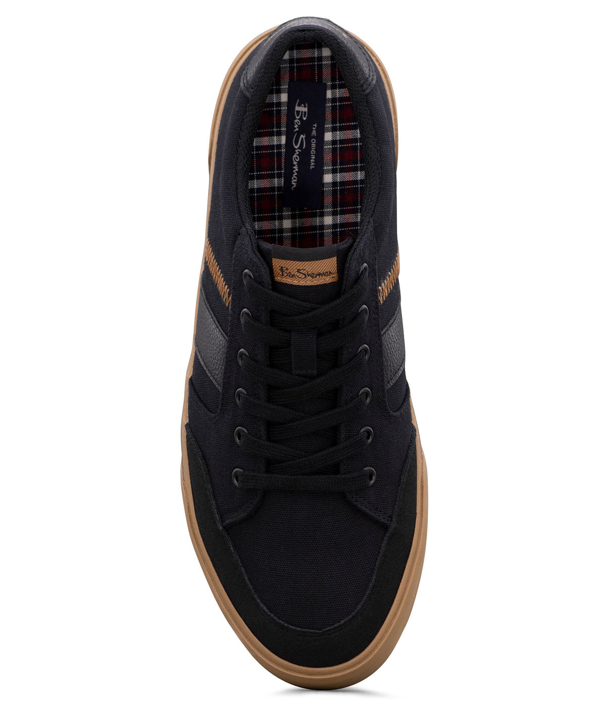  Ben Sherman Hawthorn Lace Up Canvas Sneaker - Black Toasted Coconut - Bonton