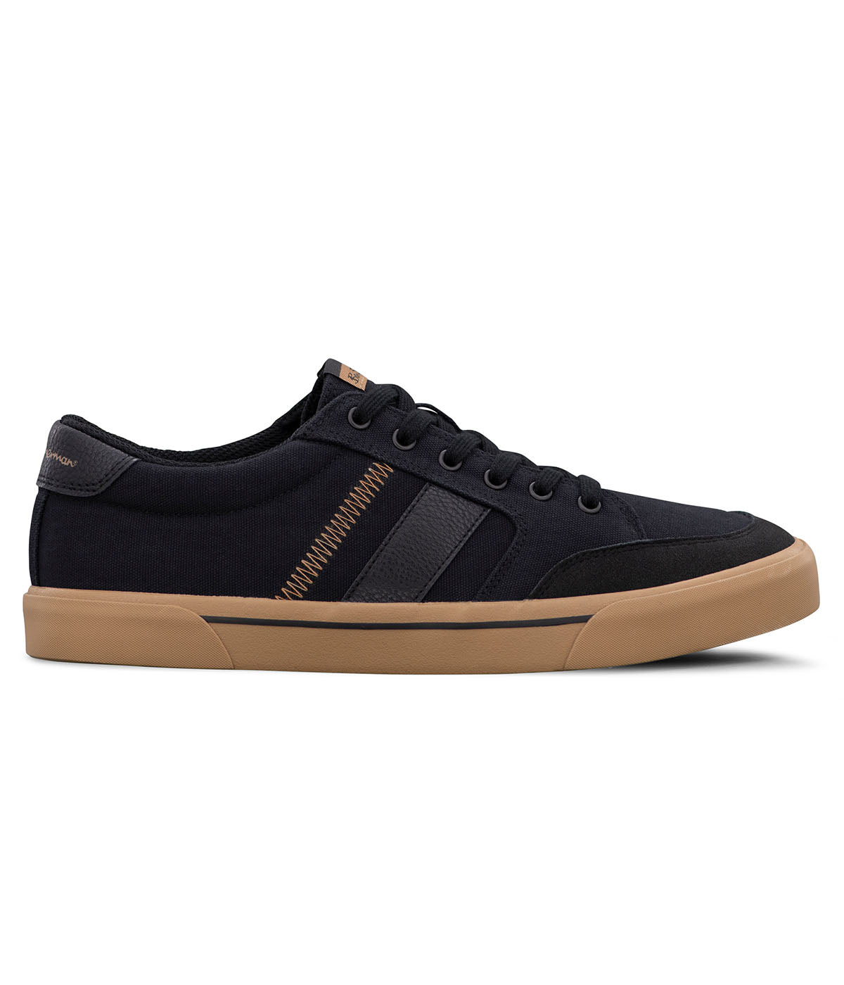  Ben Sherman Hawthorn Lace Up Canvas Sneaker - Black Toasted Coconut - Bonton