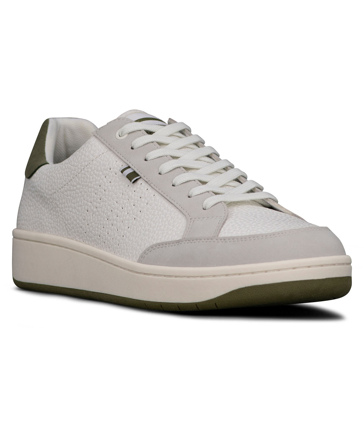  Ben Sherman Martin Vintage Court Lace Up Sneaker - White Grey - Bonton