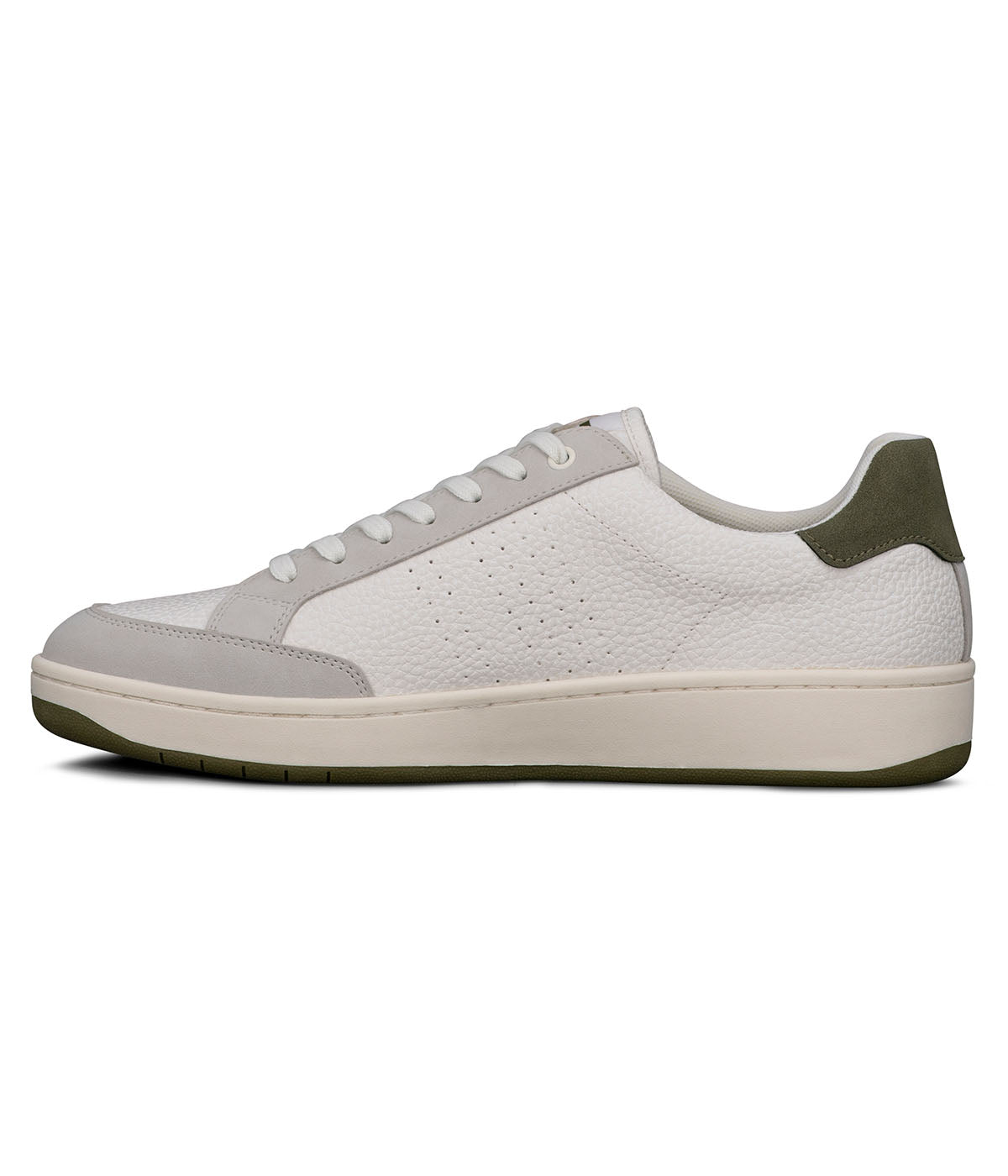  Ben Sherman Martin Vintage Court Lace Up Sneaker - White Grey - Bonton