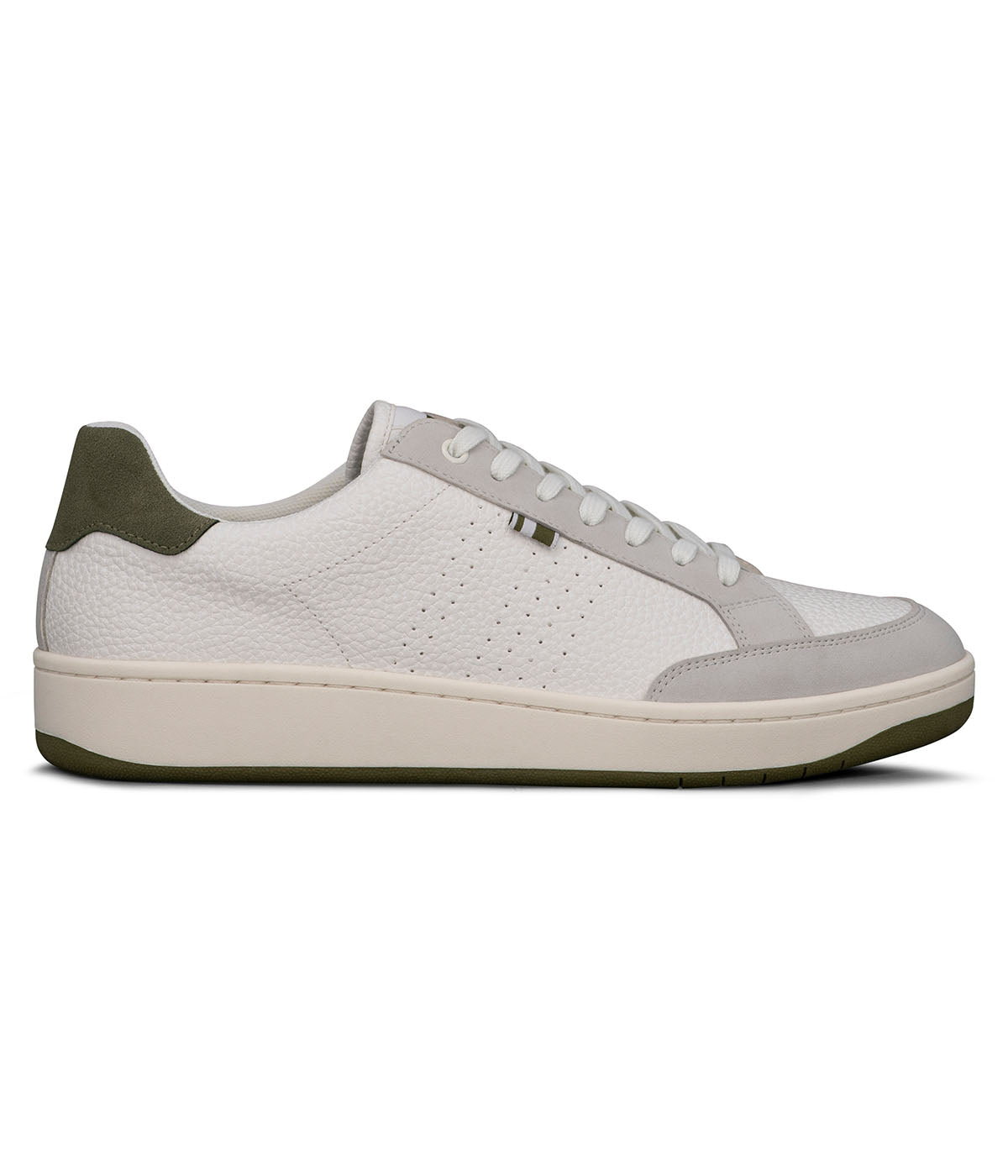  Ben Sherman Martin Vintage Court Lace Up Sneaker - White Grey - Bonton