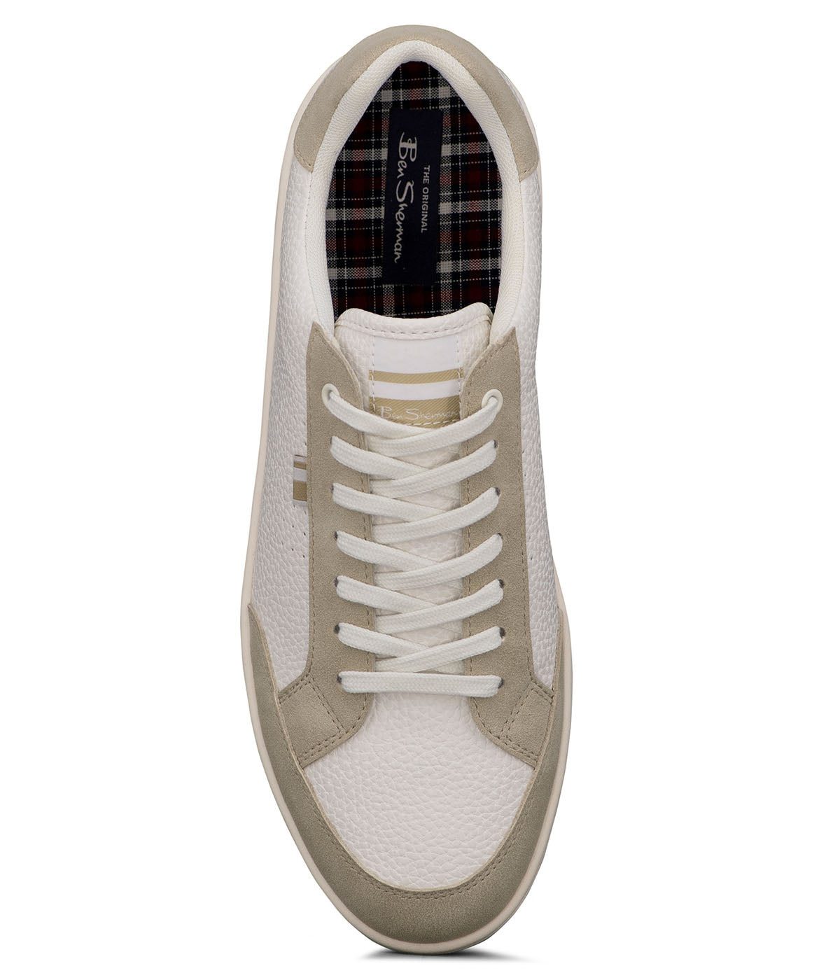  Ben Sherman Martin Vintage Court Lace Up Sneaker - White Alabaster - Bonton