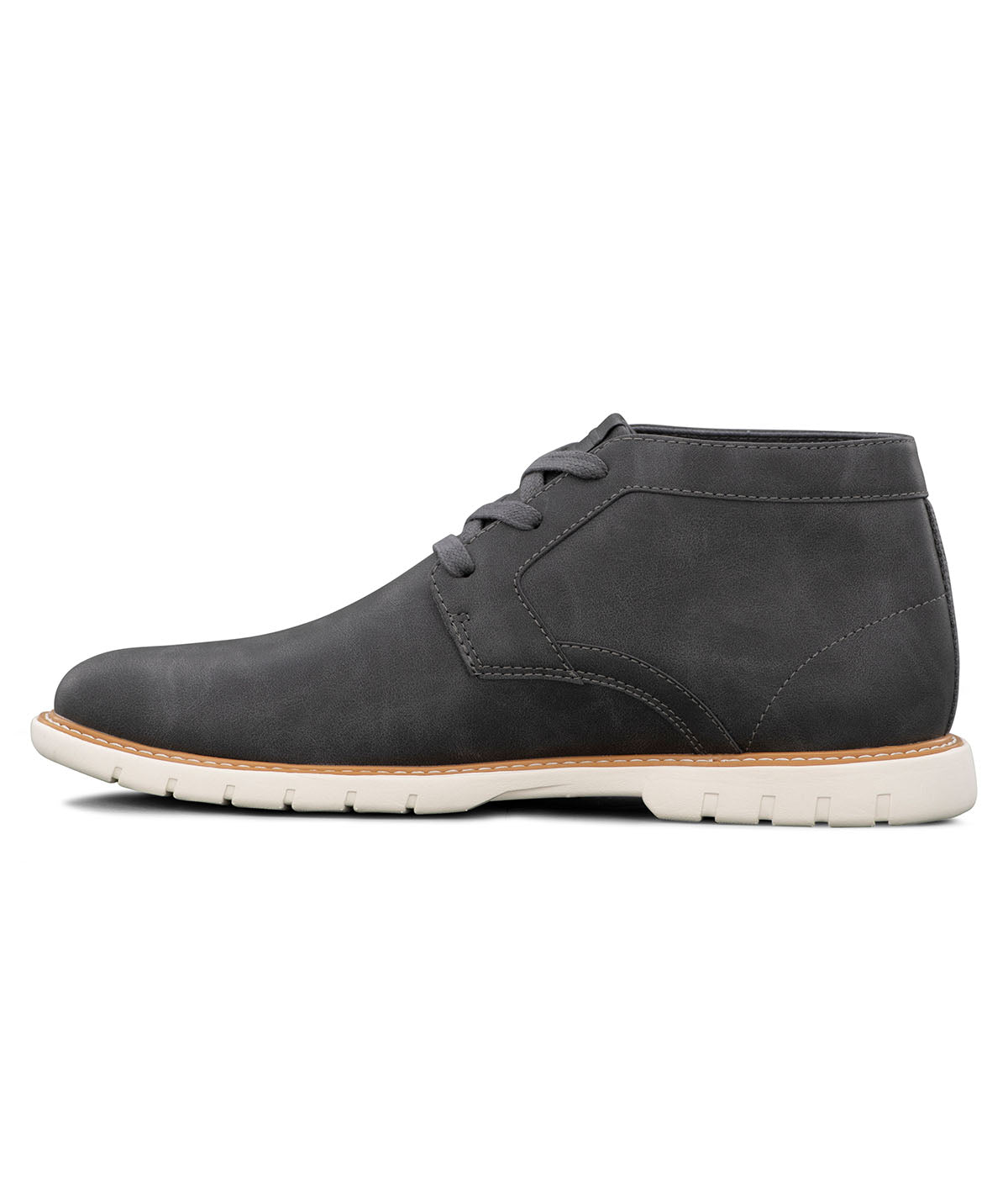  Ben Sherman Whitby Lace Up Plain Toe Chukka - Dark Grey - Bonton