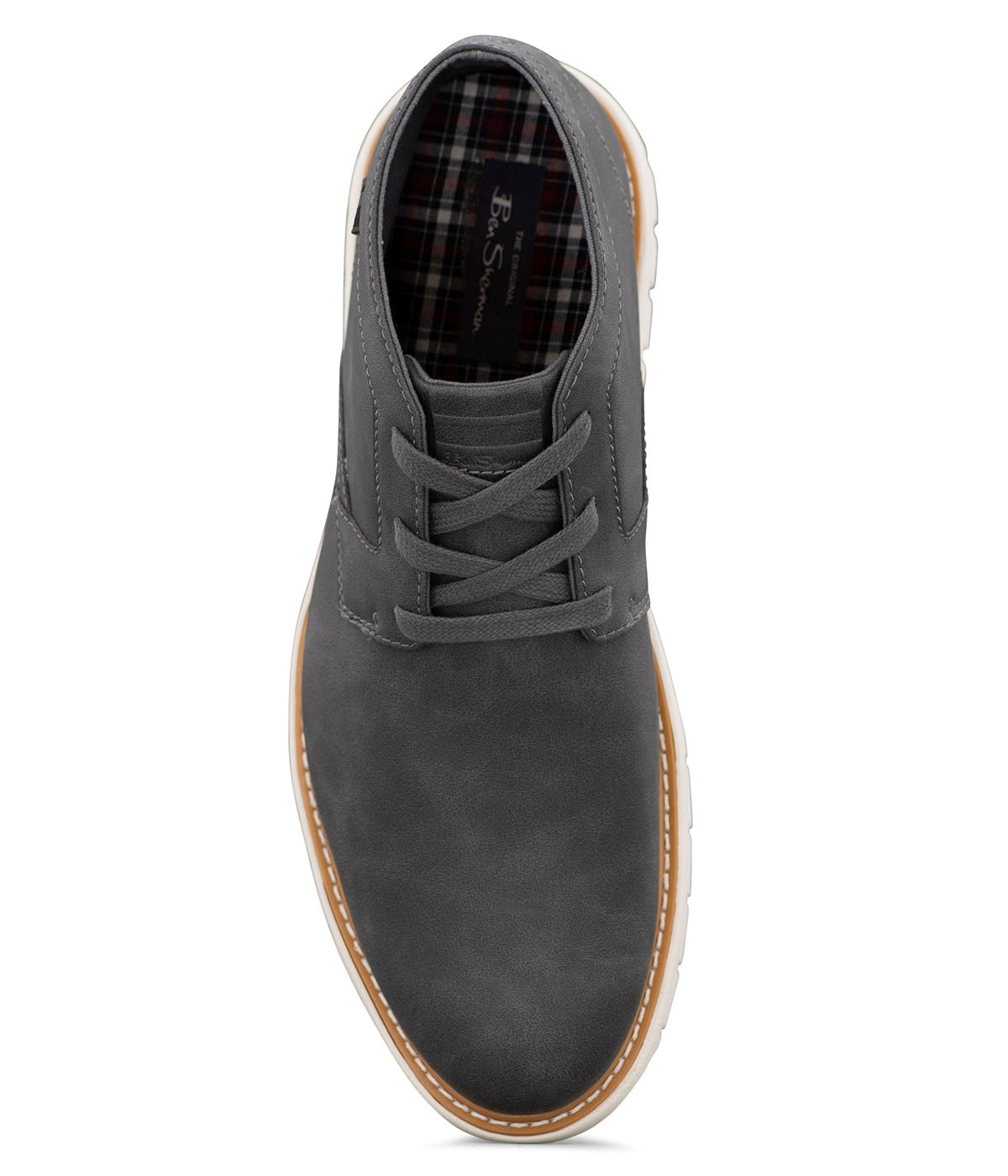  Ben Sherman Whitby Lace Up Plain Toe Chukka - Dark Grey - Bonton