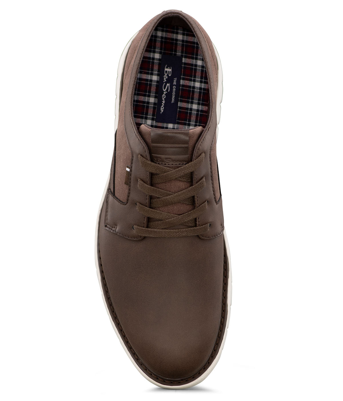  Ben Sherman Windsor Lace Up Plain Toe Oxford - Dark Brown - Bonton