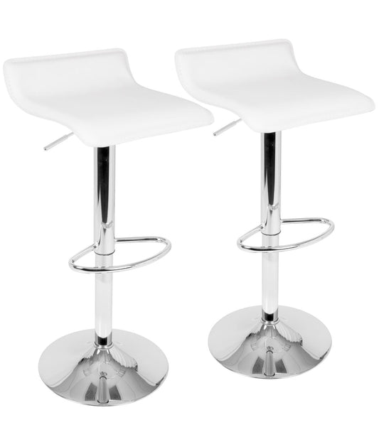 Ale Barstool - Set of 2 Walnut, Black & Cream