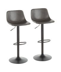 Duke Barstool - Set of 2 Black & Grey