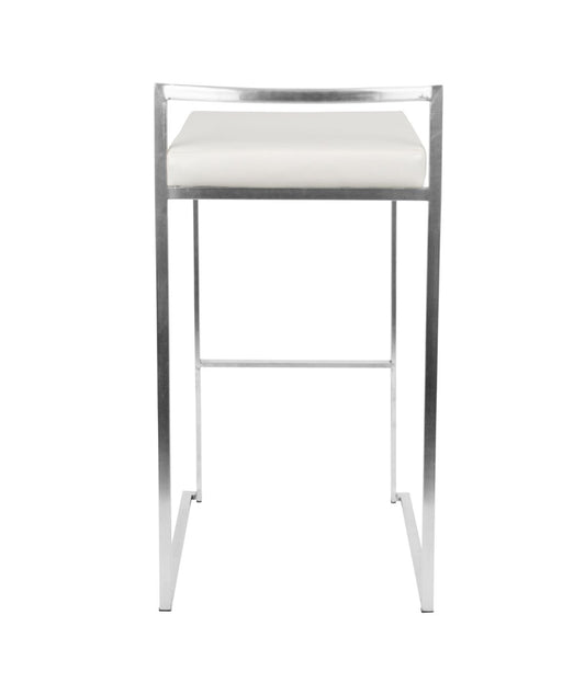 Fuji Stacker Barstool - Set of 2 White