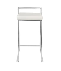 Fuji Stacker Barstool - Set of 2 White