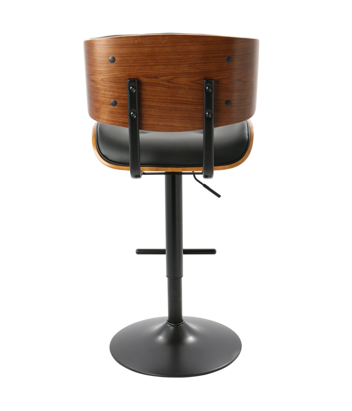  LumiSource Lombardi Barstool Walnut & Black - Walnut & Black - Bonton