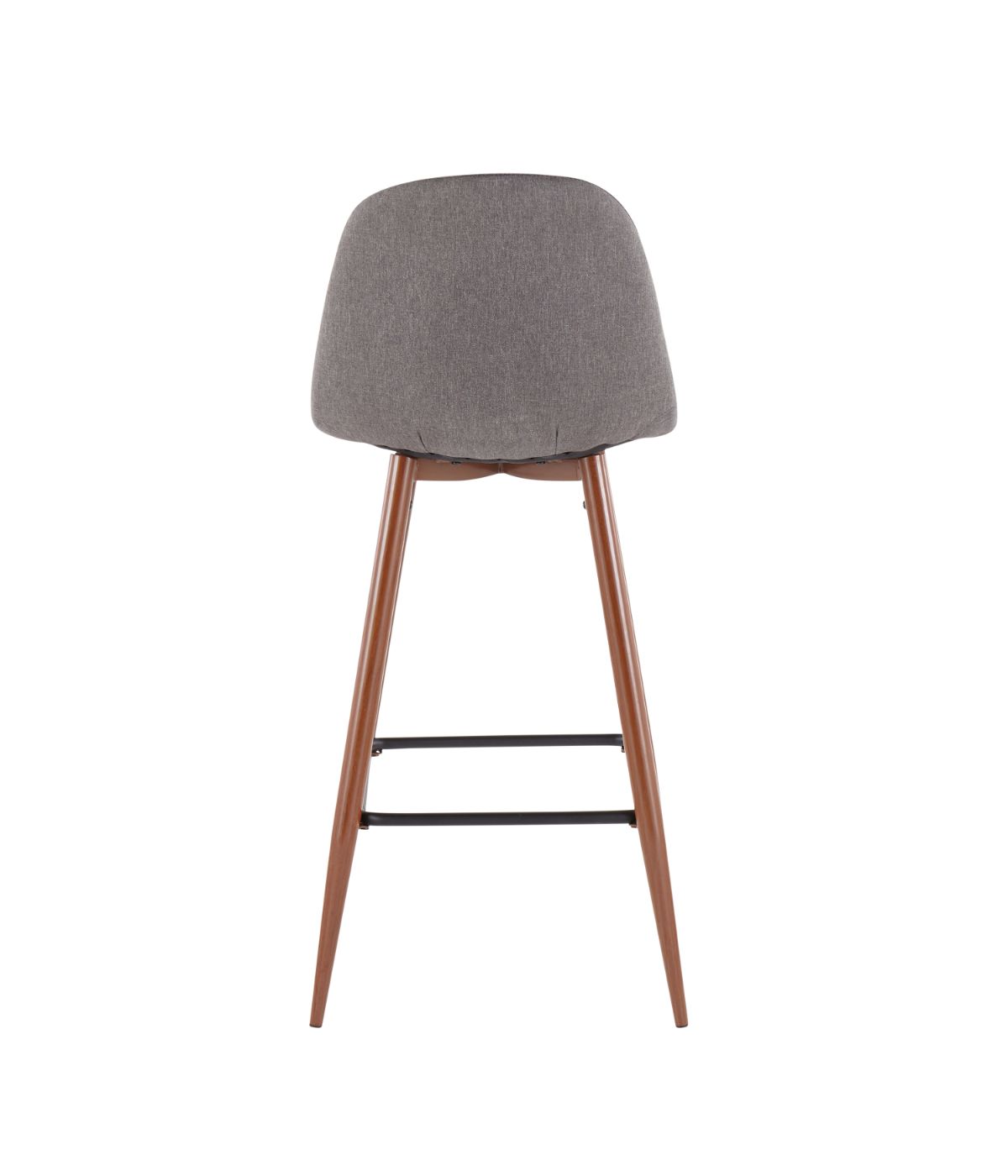 Pebble Barstool - Set of 2 Walnut & Charcoal