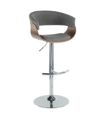 Vintage Mod Barstool Walnut & Light Grey