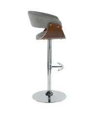 Vintage Mod Barstool Walnut & Light Grey