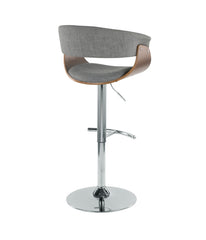 Vintage Mod Barstool Walnut & Light Grey