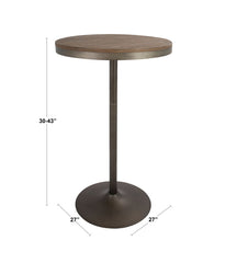 Dakota Bar Table Black & Brown