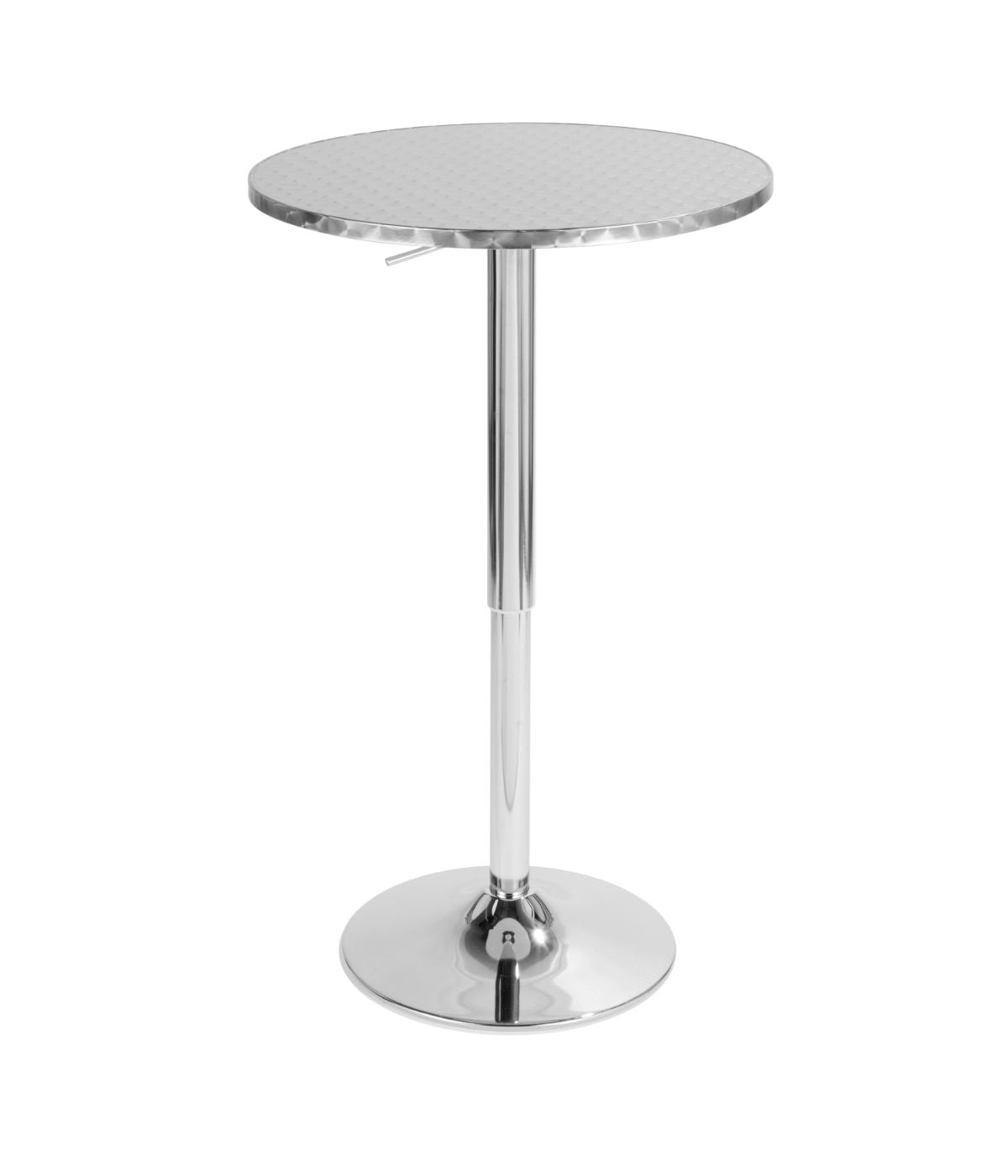  LumiSource Bistro Round Bar Table Silver - Silver - Bonton