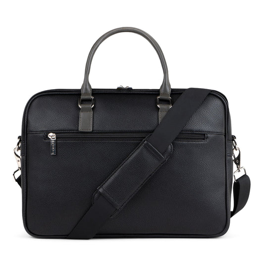 Contrast Collection Briefcase -Vegan Leather