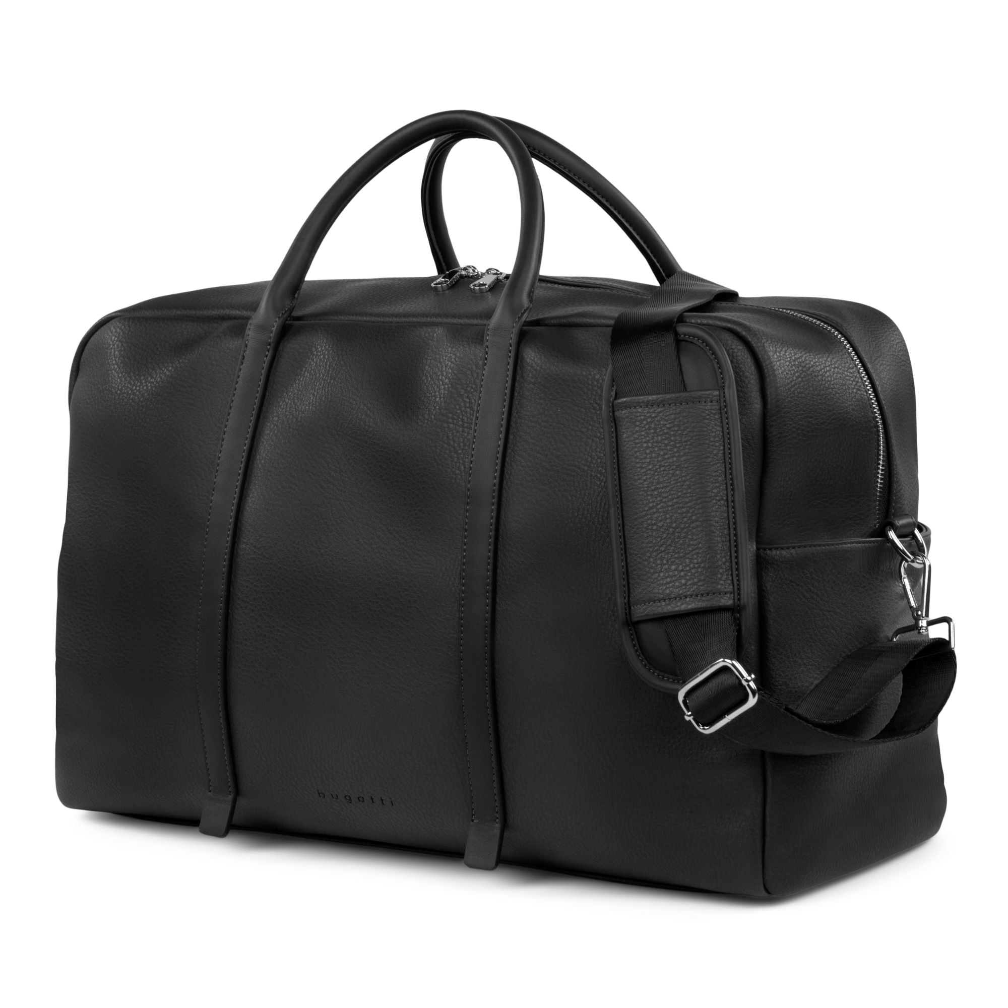  Bugatti Opera Pebble Duffle Bag - Vegan Leather - Black - Bonton