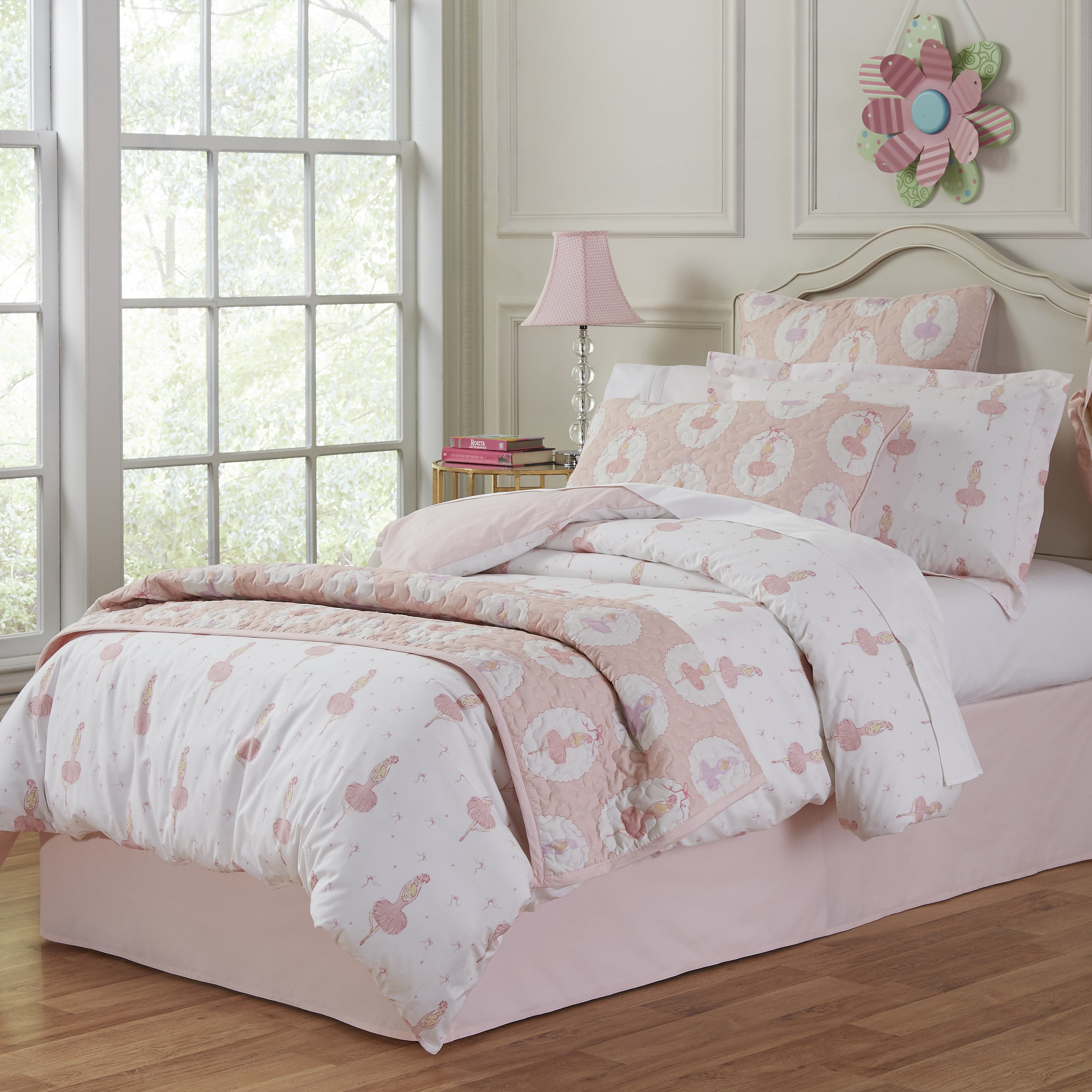  Lullaby Bedding Ballerina Comforter Set & Euro Shams - Ballerina - Bonton