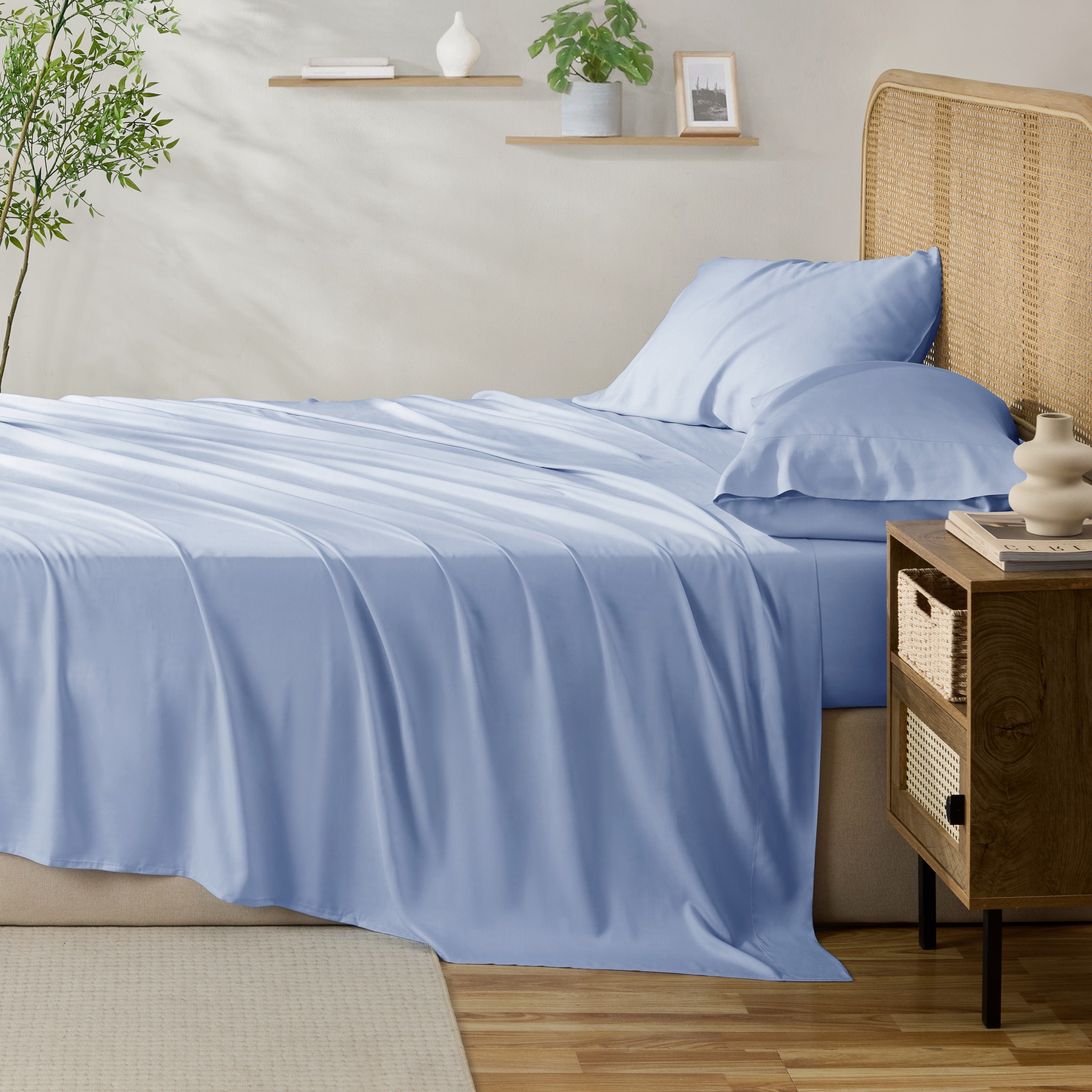  Kathy Ireland Home Kathy Ireland 4-Piece Cooling Bamboo Blend Sheet Set - Full - Bonton