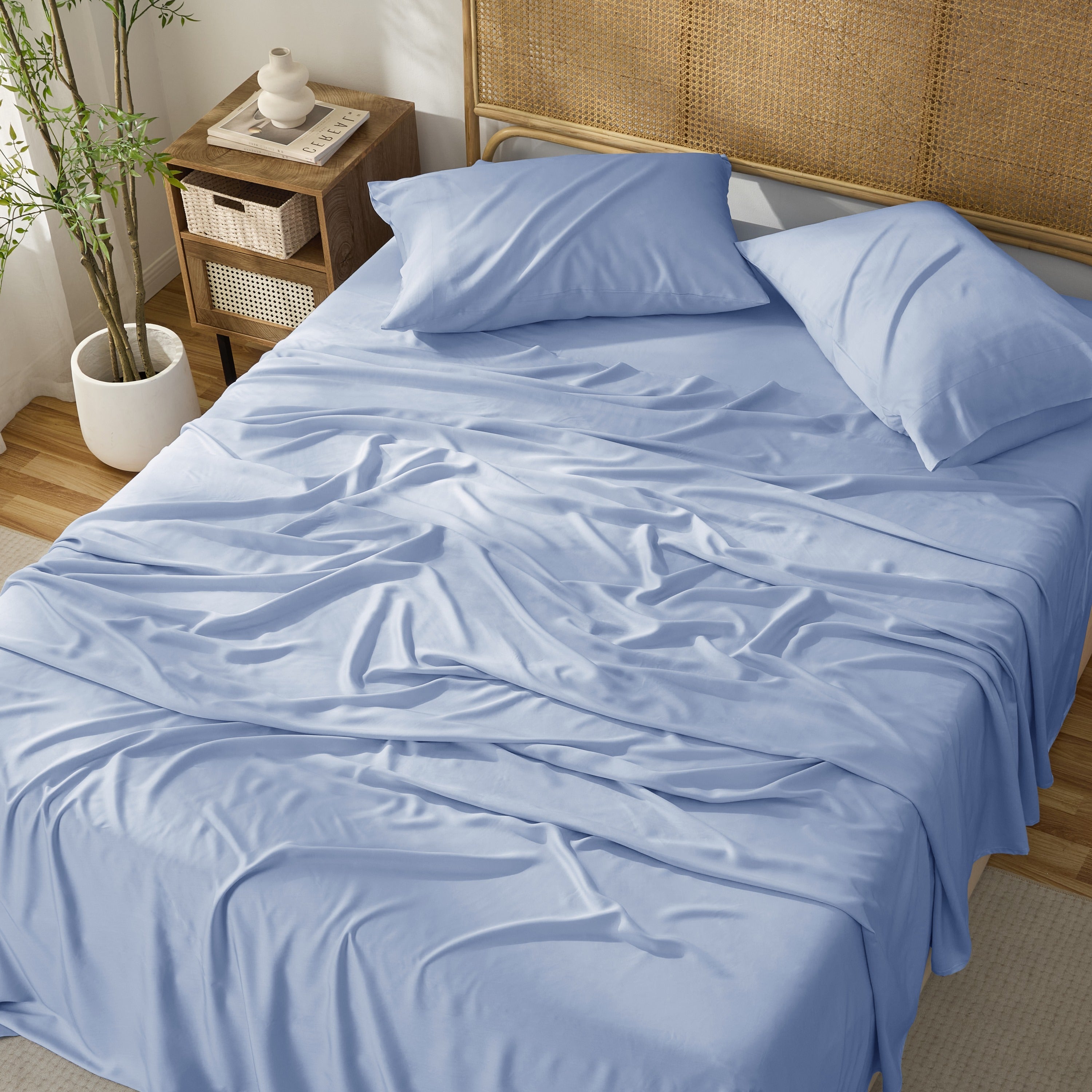  Kathy Ireland Home Kathy Ireland 4-Piece Cooling Bamboo Blend Sheet Set - Full - Bonton