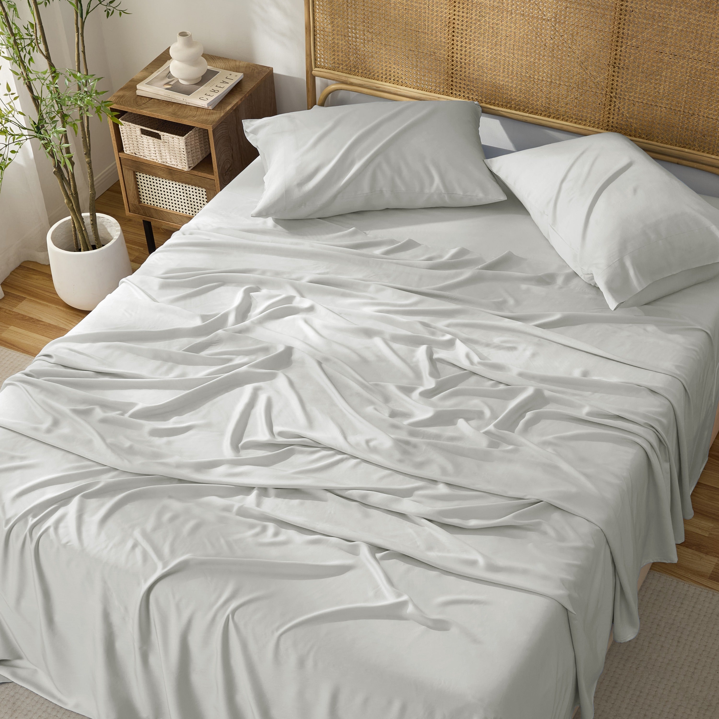  Kathy Ireland Home Kathy Ireland 4-Piece Cooling Bamboo Blend Sheet Set - Full - Bonton