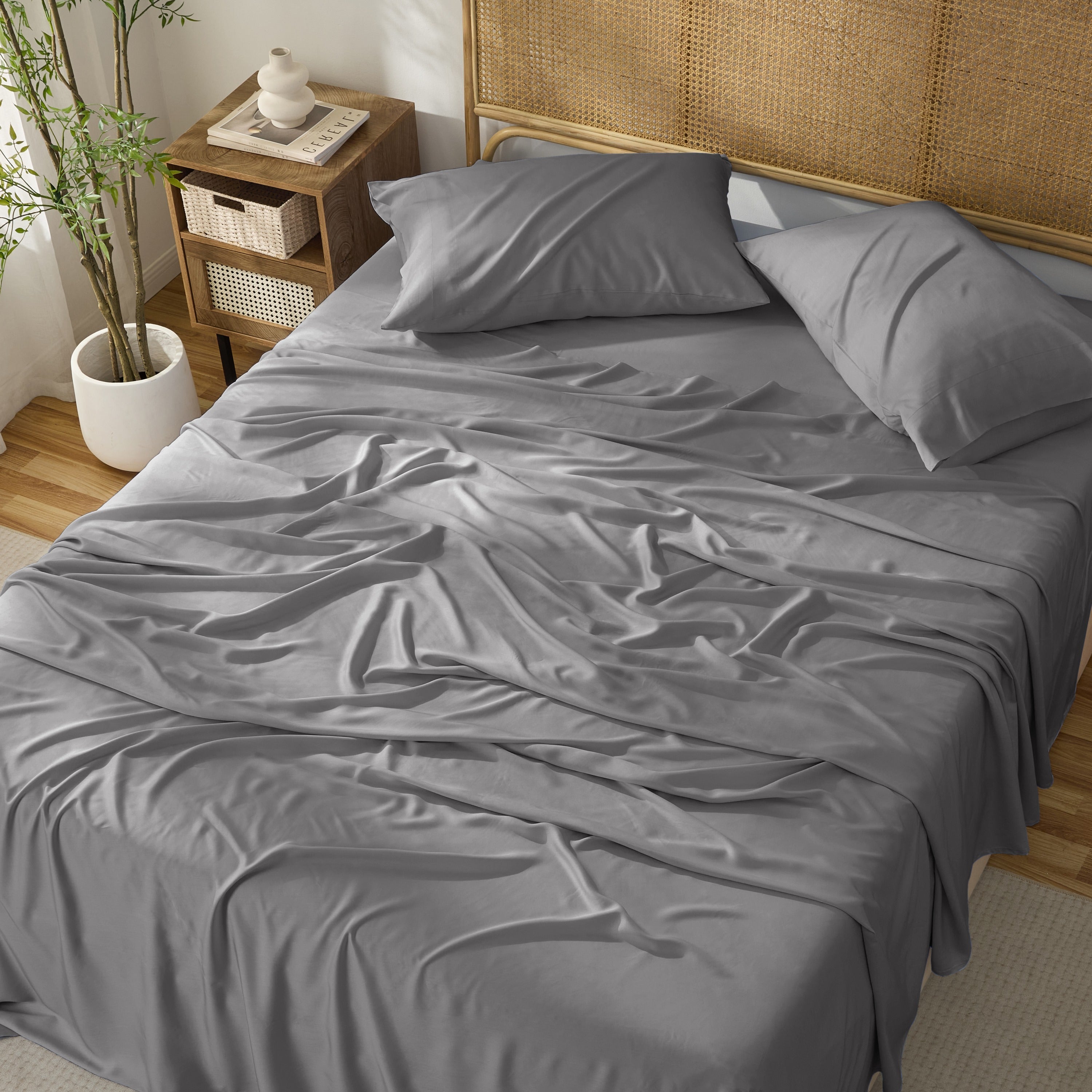  Kathy Ireland Home Kathy Ireland 4-Piece Cooling Bamboo Blend Sheet Set - Full - Bonton
