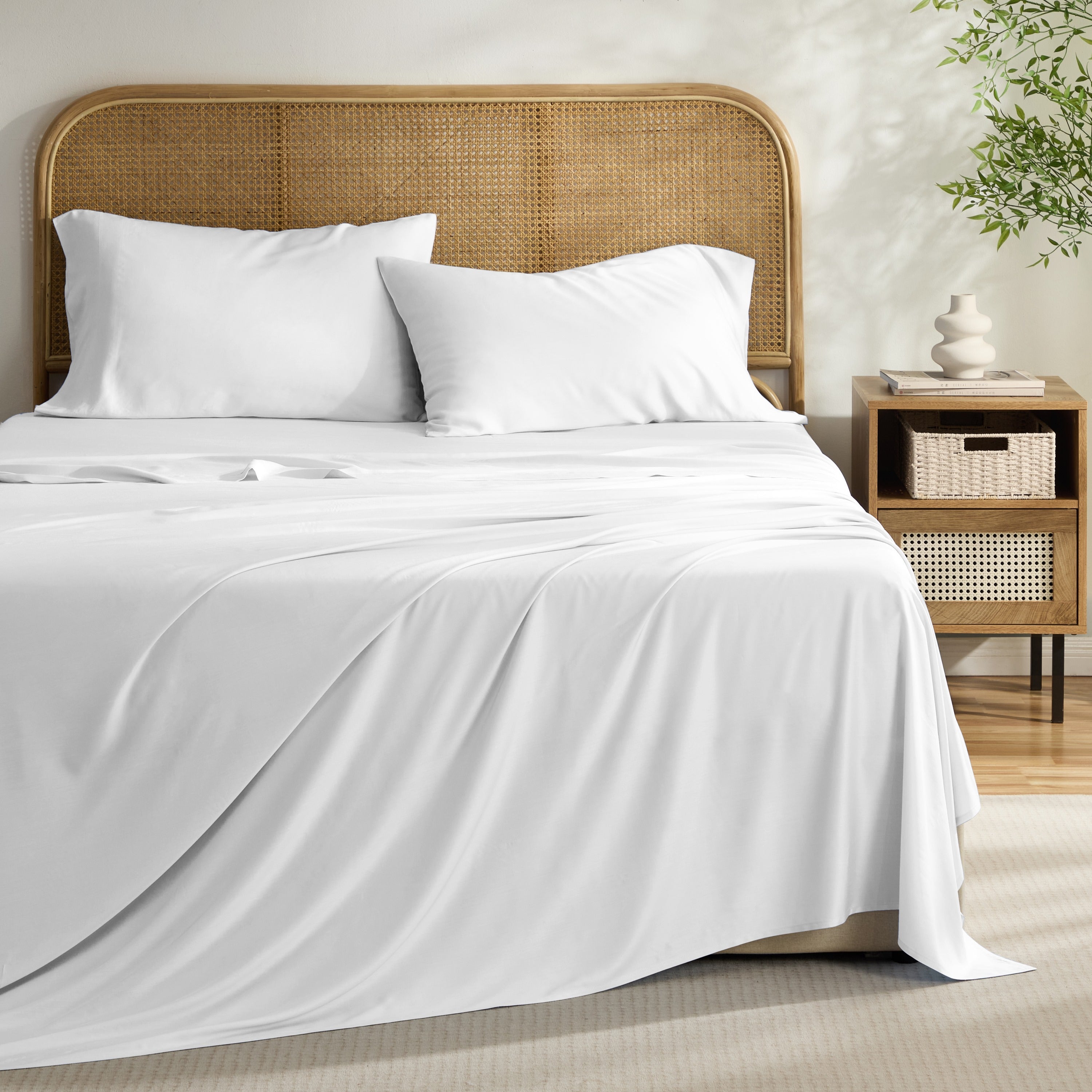  Kathy Ireland Home Kathy Ireland 4-Piece Cooling Bamboo Blend Sheet Set - Full - Bonton