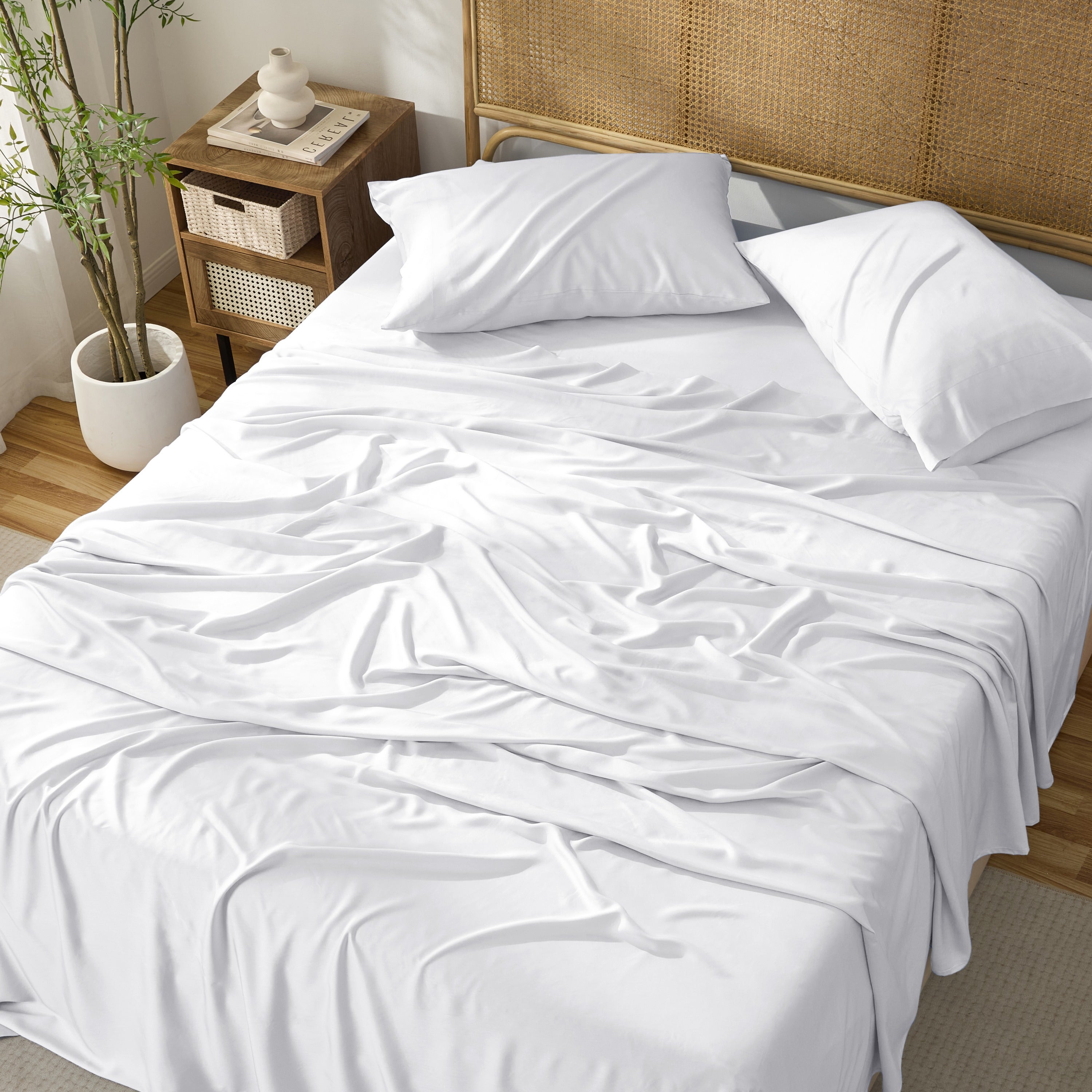  Kathy Ireland Home Kathy Ireland 4-Piece Cooling Bamboo Blend Sheet Set - Full - Bonton
