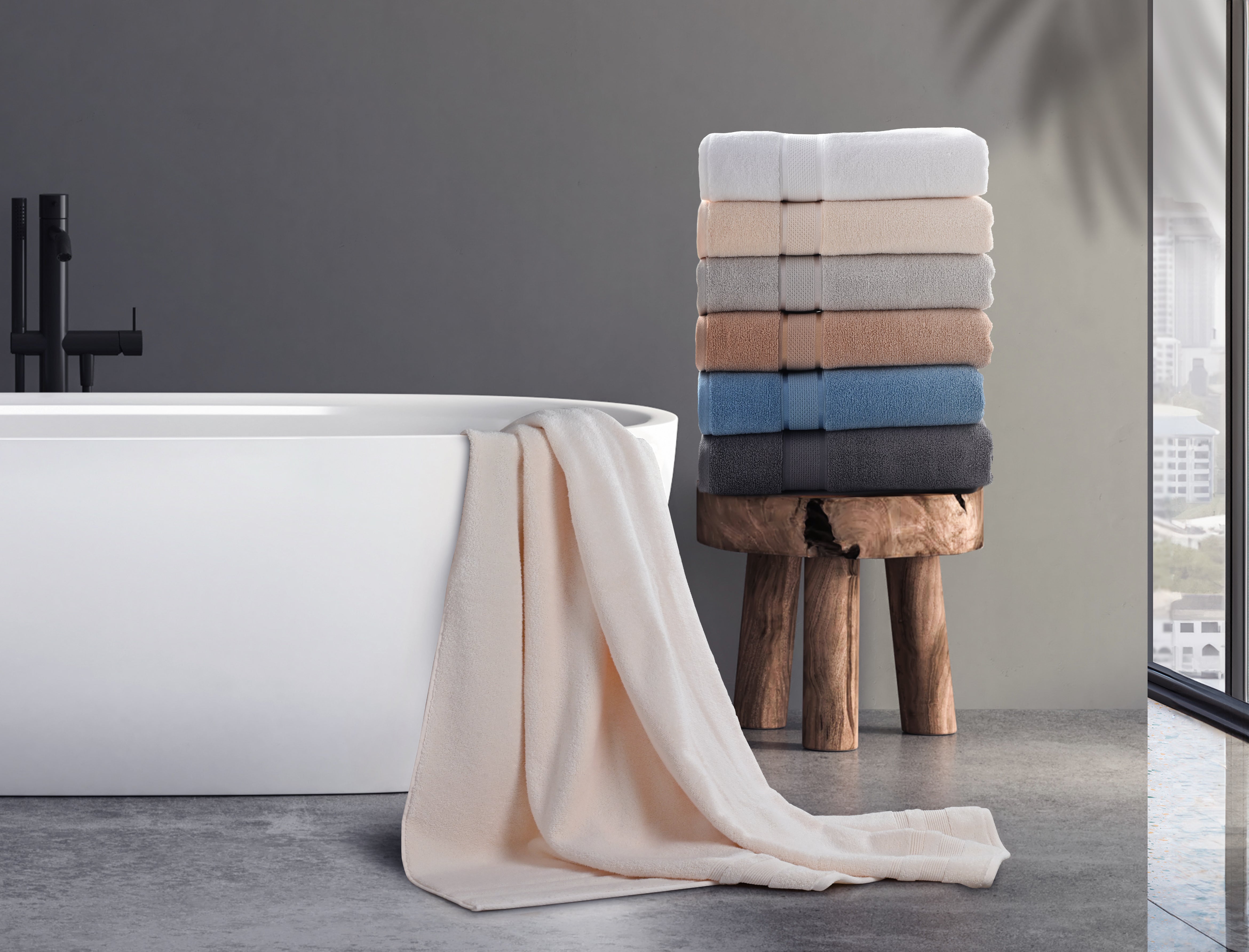  Kathy Ireland Home Kathy Ireland 2 Piece Zero Twist Cotton Plush Bath Sheet Set - White - Bonton